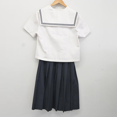 【中古】石川県 浅野川中学校 女子制服 3点（セーラー服・スカート）sf037340