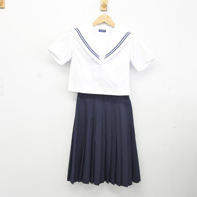 【中古】愛知県 吉田方中学校 女子制服 3点（セーラー服・セーラー服・スカート）sf037348