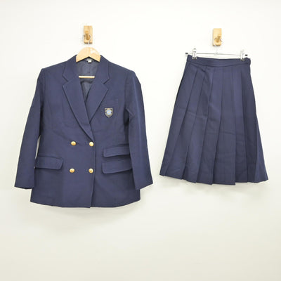 【中古】福島県 福島成蹊高等学校 女子制服 2点（ブレザー・スカート）sf037359