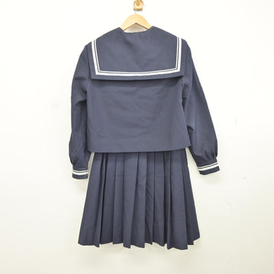 【中古】静岡県 掛川西中学校 女子制服 3点（セーラー服・スカート）sf037363