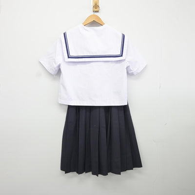 【中古】静岡県 掛川西中学校 女子制服 4点（セーラー服・スカート）sf037365