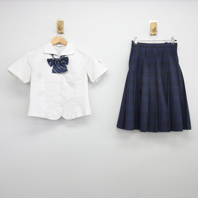 【中古】佐賀県 佐賀商業高等学校 女子制服 4点（シャツ・スカート）sf037382