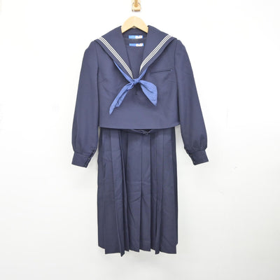 【中古】福岡県 箱崎清松中学校 女子制服 3点（セーラー服・ジャケット）sf037387