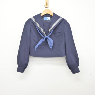 【中古】福岡県 箱崎清松中学校 女子制服 3点（セーラー服・ジャケット）sf037387