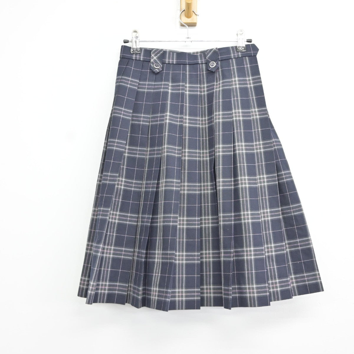 【中古】滋賀県 水口東中学校 女子制服 3点（ニット・スカート）sf037393