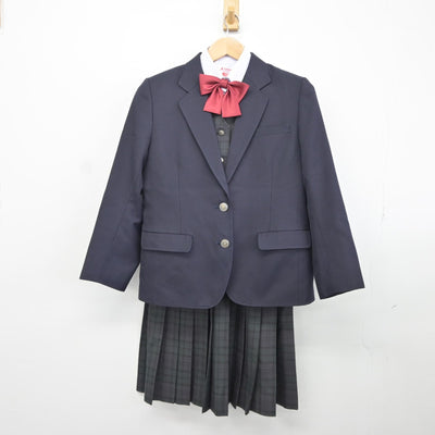 【中古】兵庫県 長田中学校 女子制服 5点（ブレザー・ニット・シャツ・スカート）sf037396