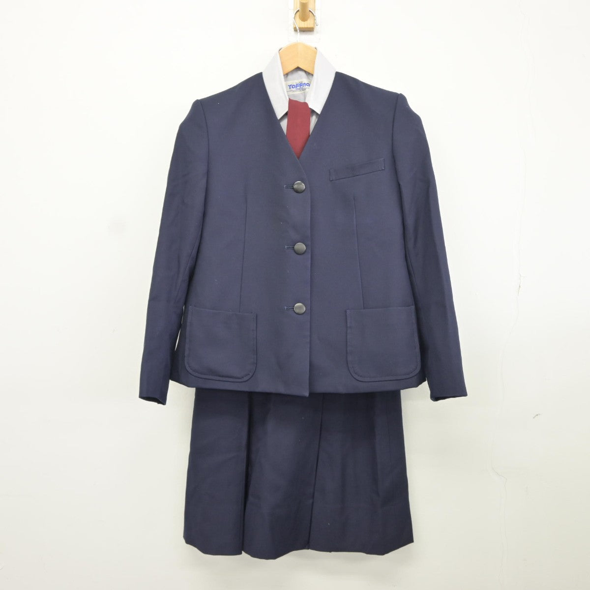 【中古】静岡県 静岡商業高等学校 女子制服 5点（ブレザー・ベスト・シャツ・スカート）sf037400