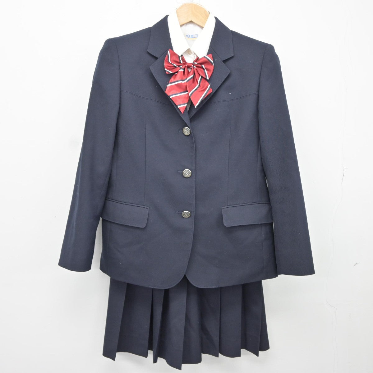 【中古】静岡県 静岡北高等学校 女子制服 4点（ブレザー・シャツ・スカート）sf037436