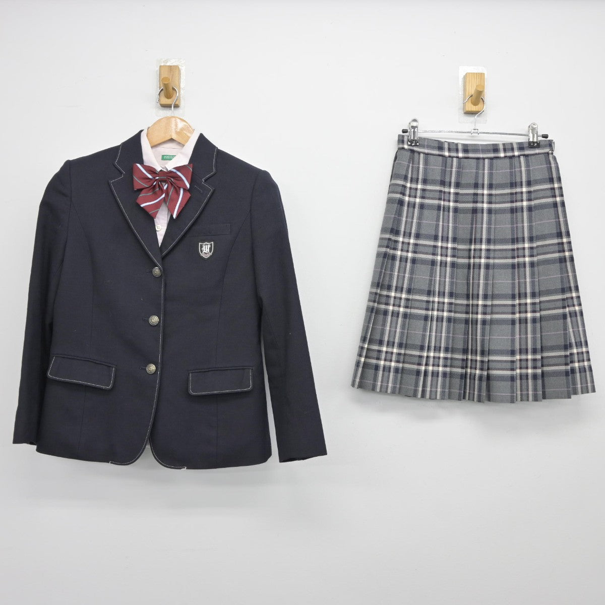 中古】福岡県 福岡大学附属若葉高等学校 女子制服 4点（ブレザー