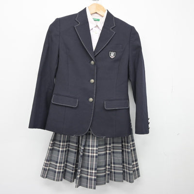 【中古】福岡県 福岡大学附属若葉高等学校 女子制服 3点（ブレザー・シャツ・スカート）sf037454