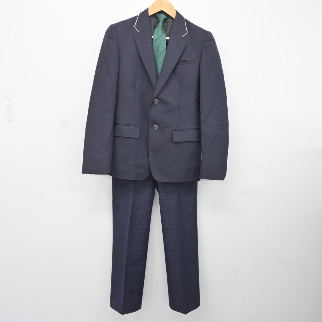 【新品未使用】福岡市内中学男子 制服ズボン 中古】福岡県 福岡市内中学校新標準服 男子制服 3点（ブレザー
