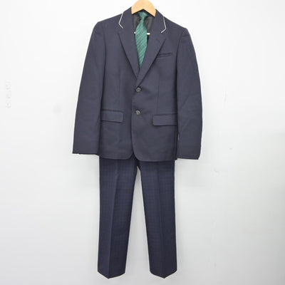 【中古】福岡県 福岡市内中学校新標準服 男子制服 3点（ブレザー・ズボン）sf037458