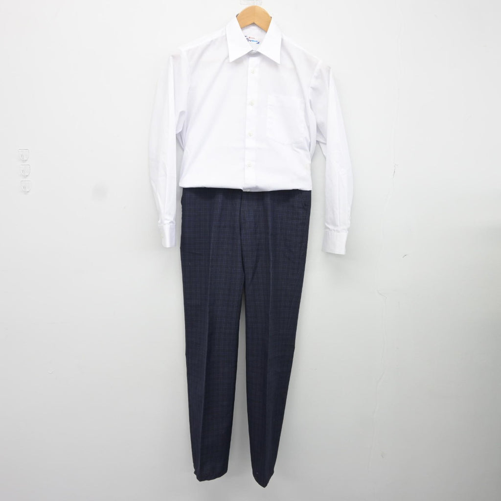 【新品未使用】福岡市内中学男子 制服ズボン 中古】福岡県 福岡市内中学校新標準服 男子制服 3点（ブレザー