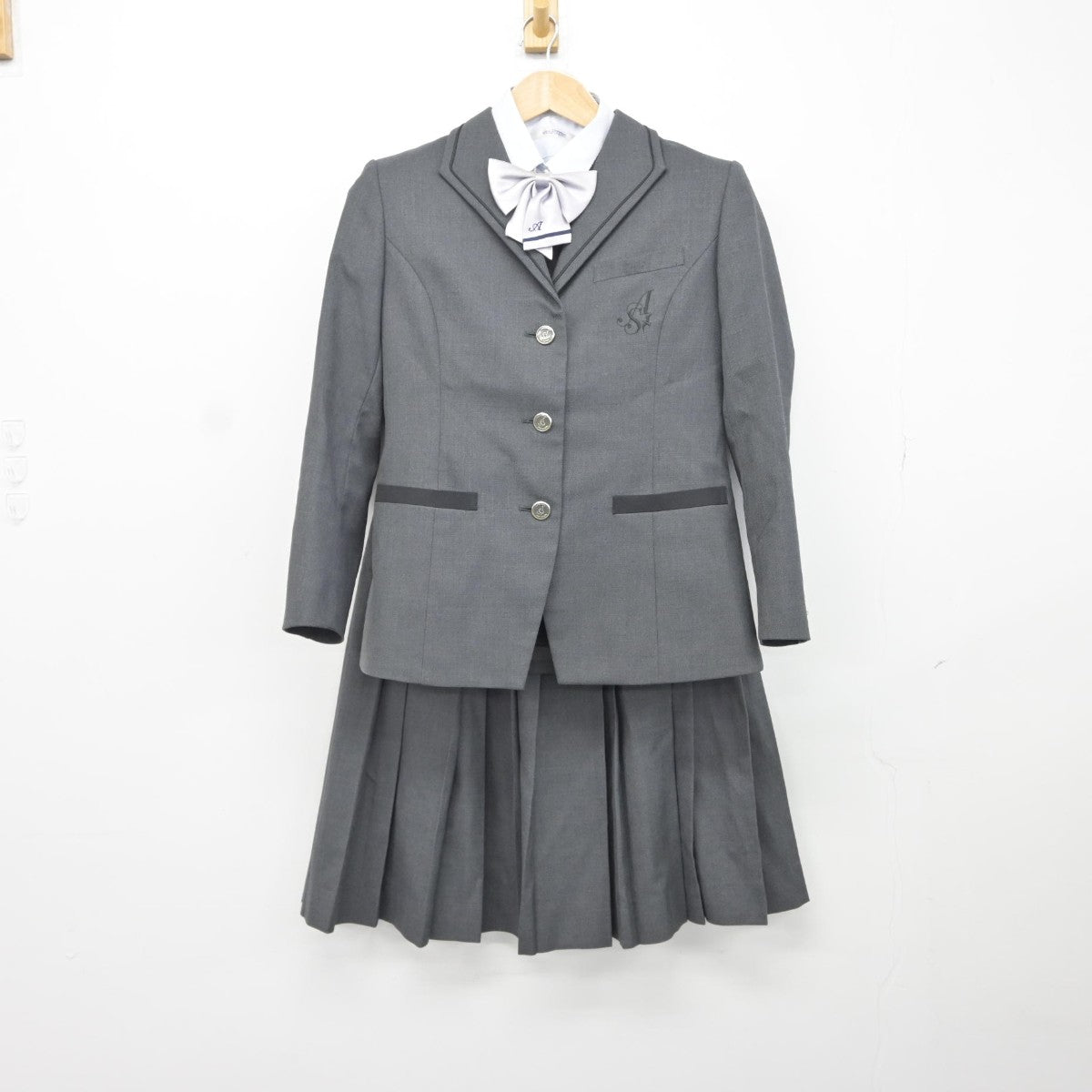 【中古】兵庫県 相生産業高等学校 女子制服 5点（ブレザー・ニット・シャツ・スカート）sf037469