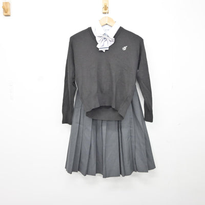 【中古】兵庫県 相生産業高等学校 女子制服 5点（ブレザー・ニット・シャツ・スカート）sf037469