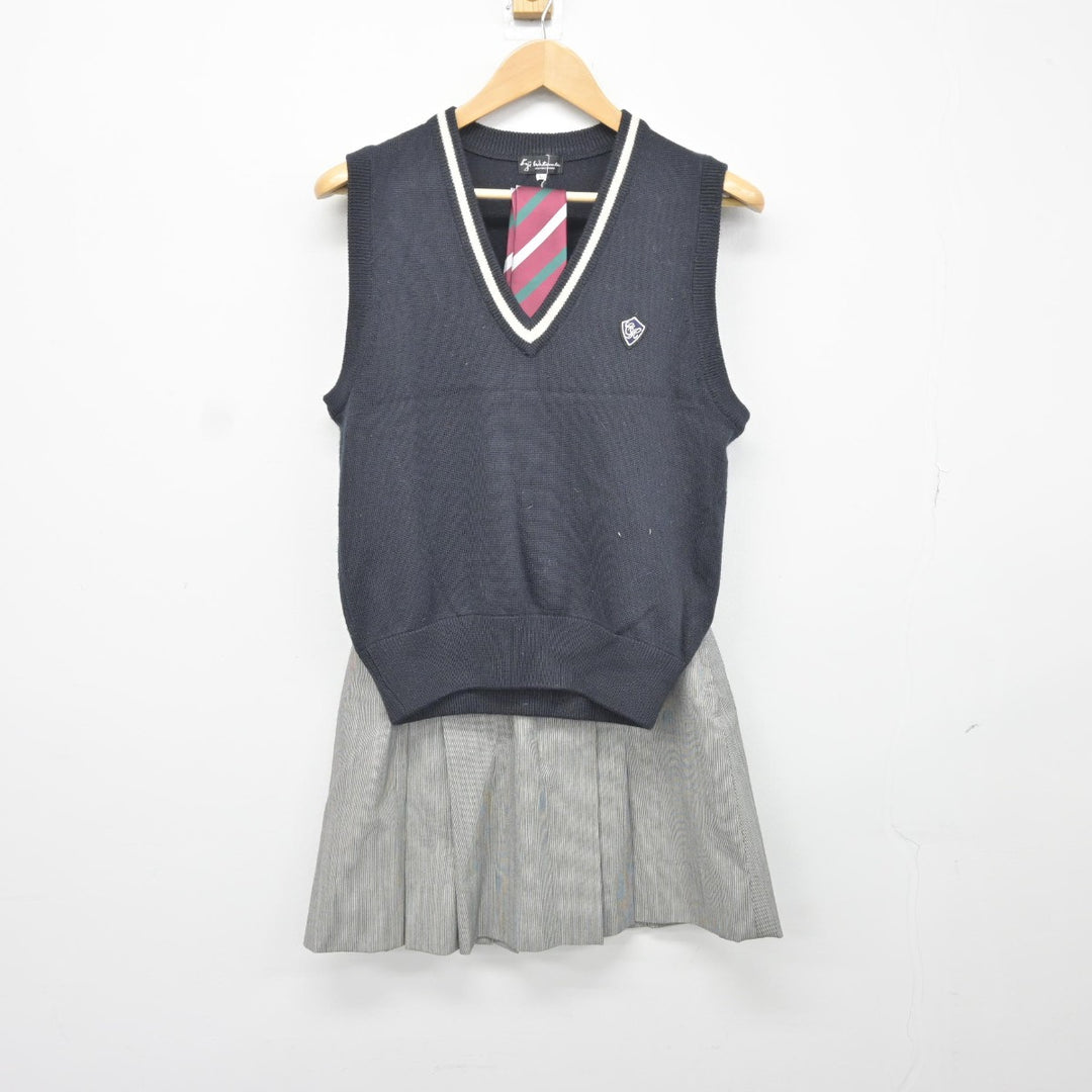 中古】愛知県 中京大学附属中京高等学校 女子制服 3点（ニットベスト・スカート）sf037475 | 中古制服通販パレイド