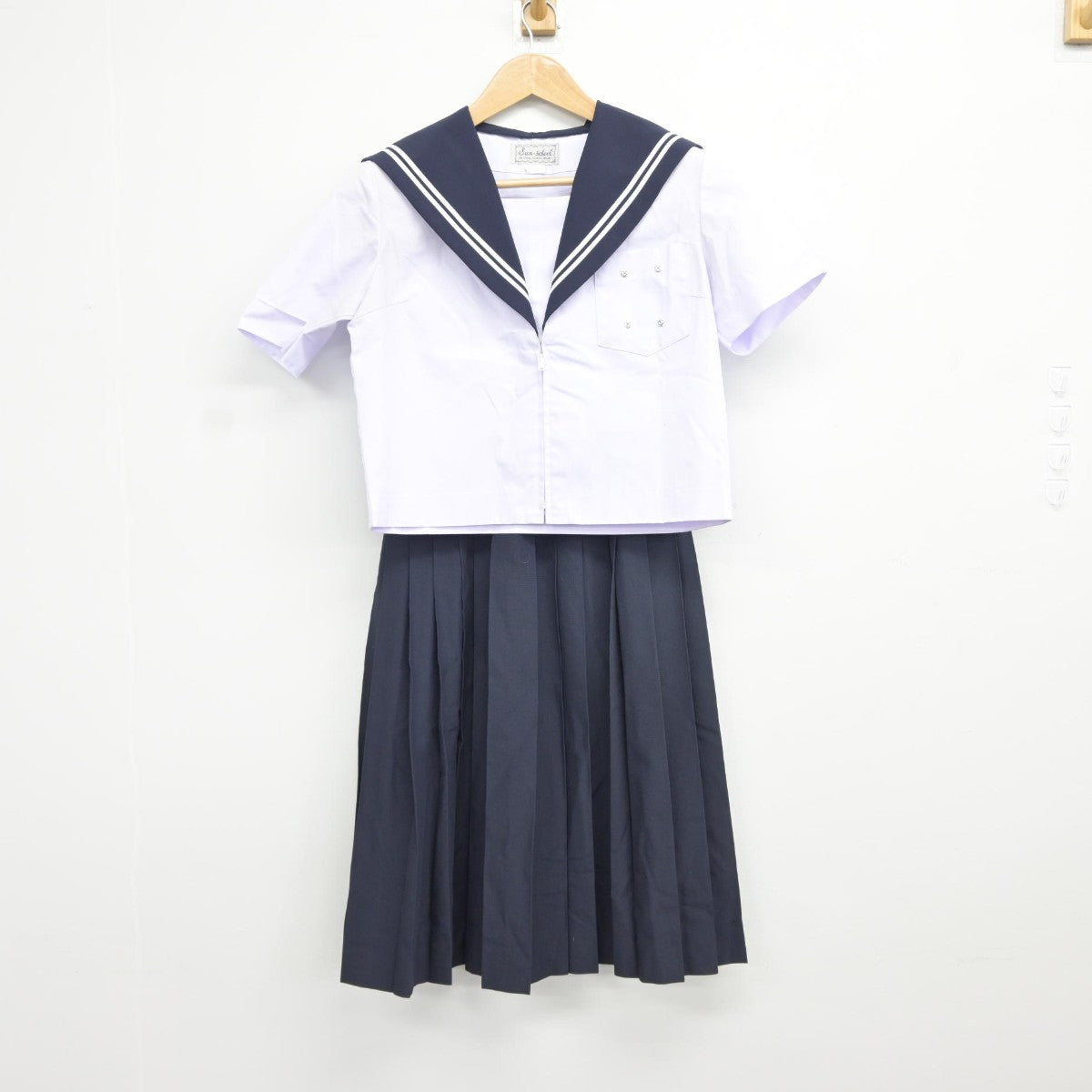 【中古】愛知県 南陽中学校 女子制服 2点（セーラー服・スカート）sf037490