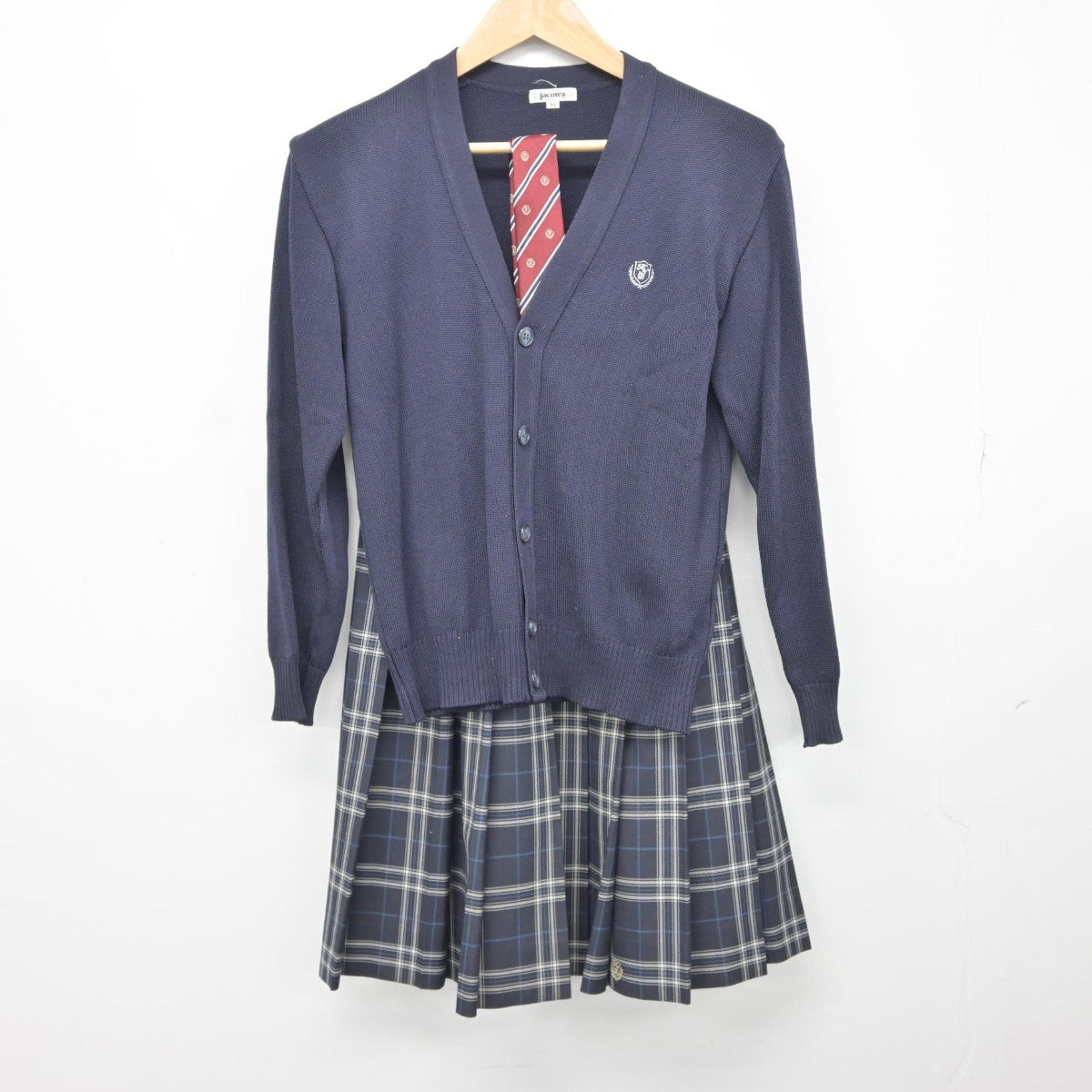 【中古】東京都 日出高等学校 女子制服 7点（ブレザー・ニット・スカート）sf037494