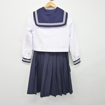 【中古】茨城県 常陸太田市立太田中学校 女子制服 3点（セーラー服・スカート）sf037497