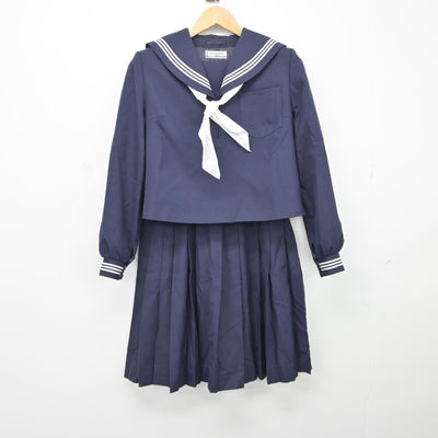 【中古】茨城県 常陸太田市立太田中学校 女子制服 3点（セーラー服・スカート）sf037500