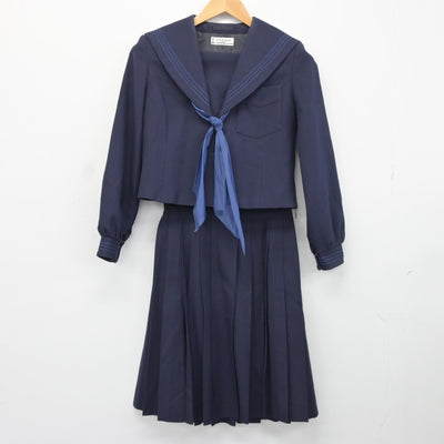 【中古】大阪府 高美中学校 女子制服 3点（セーラー服・スカート）sf037512