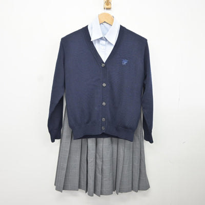 【中古】東京都 明治大学付属中野八王子中学高等学校 女子制服 3点（ニット・シャツ・スカート）sf037547