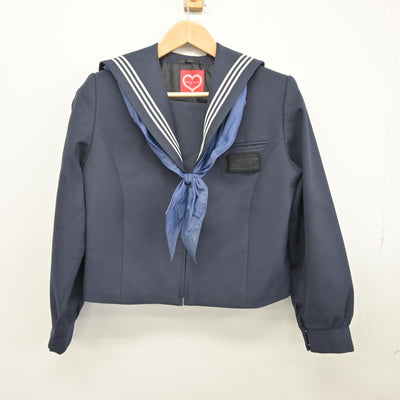 【中古】福岡県 柳川市立柳城中学校 女子制服 4点（セーラー服・スカート）sf037551