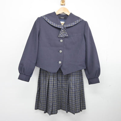 【中古】島根県 浜田東中学校 女子制服 4点（セーラー服・スカート）sf037573