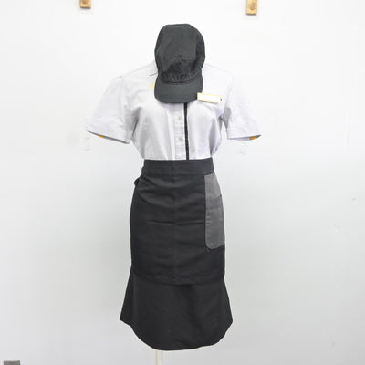 【中古】 マクドナルド 女子制服 4点（シャツ・ズボン・エプロン / サロン）sf037619