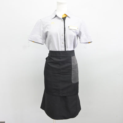 【中古】 マクドナルド 女子制服 4点（シャツ・ズボン・エプロン / サロン）sf037619