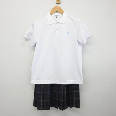 【中古】 横浜清風高等学校 女子制服 2点（シャツ・スカート）sf037641