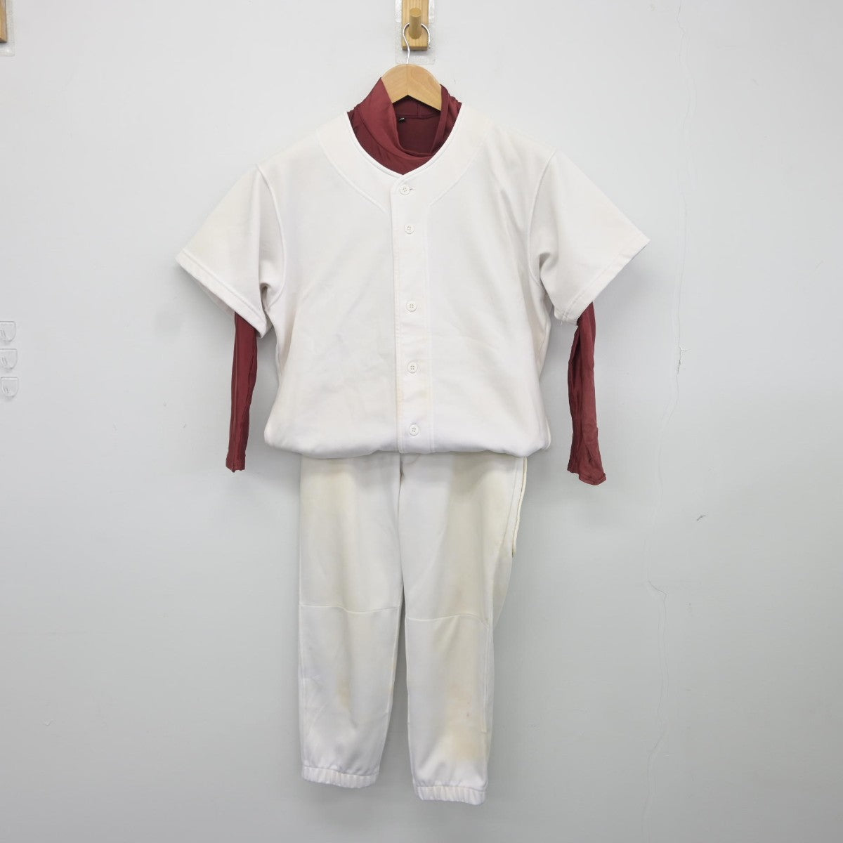 【中古】茨城県 関城中学校/野球部 男子制服 3点（部活ユニフォーム 上・その他アイテム・部活ユニフォーム 下）sf037649