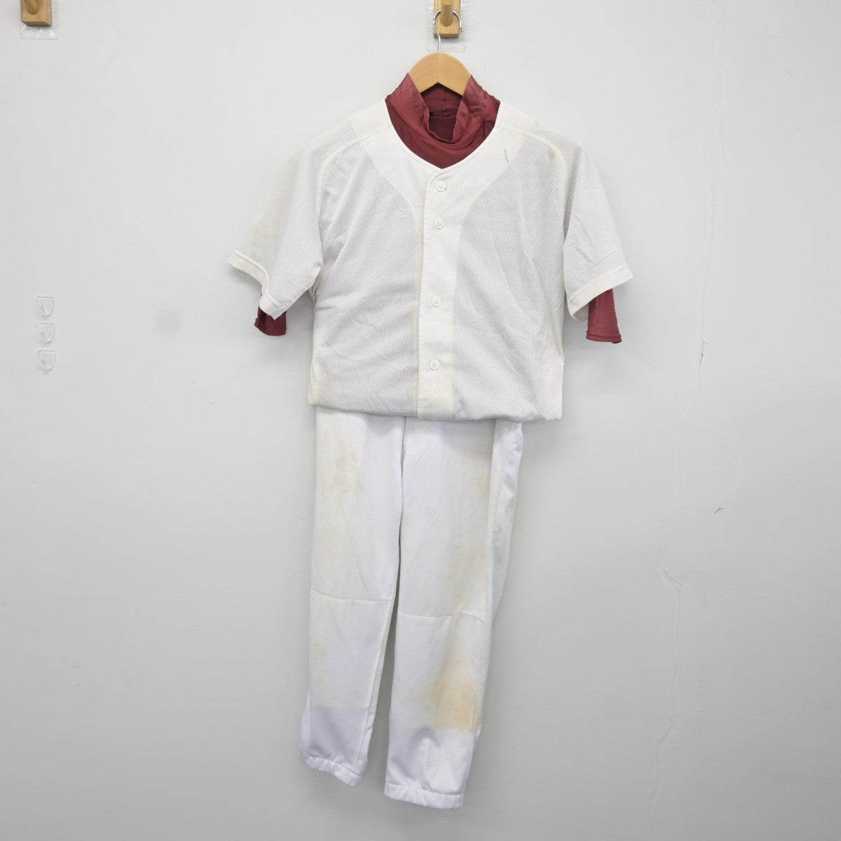 【中古】茨城県 関城中学校/野球部 男子制服 3点（部活ユニフォーム 上・その他アイテム・部活ユニフォーム 下）sf037650