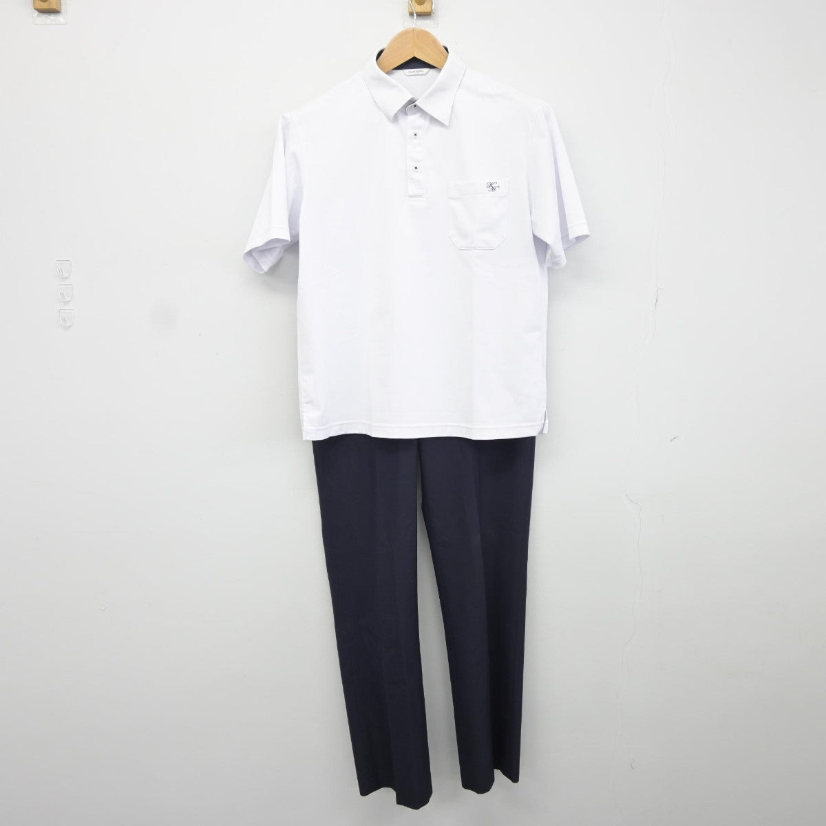 【中古】北海道 北広島高等学校 男子制服 3点（シャツ・ズボン）sf037659