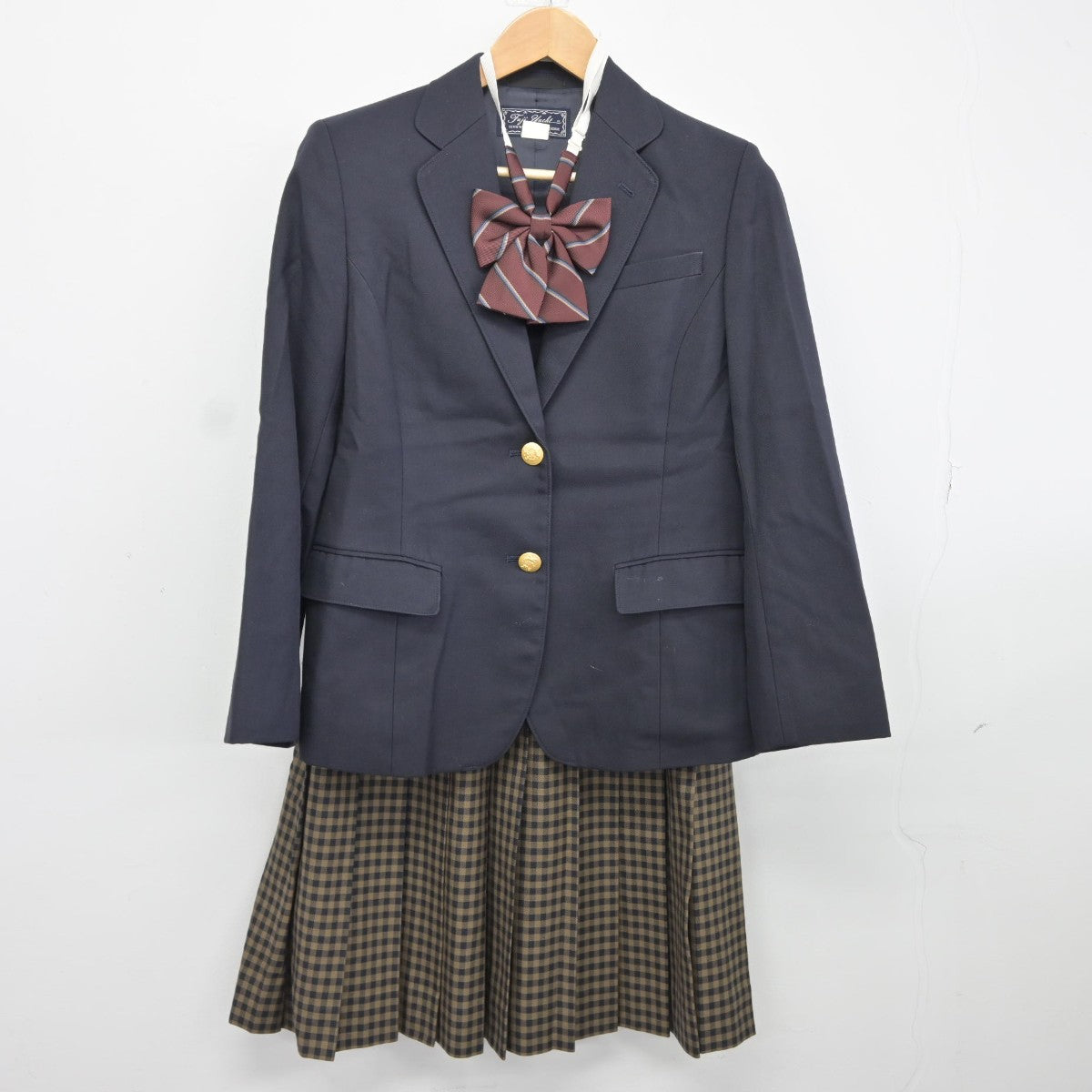 【中古】大阪府 茨木西高等学校 女子制服 4点（ブレザー・スカート）sf037672