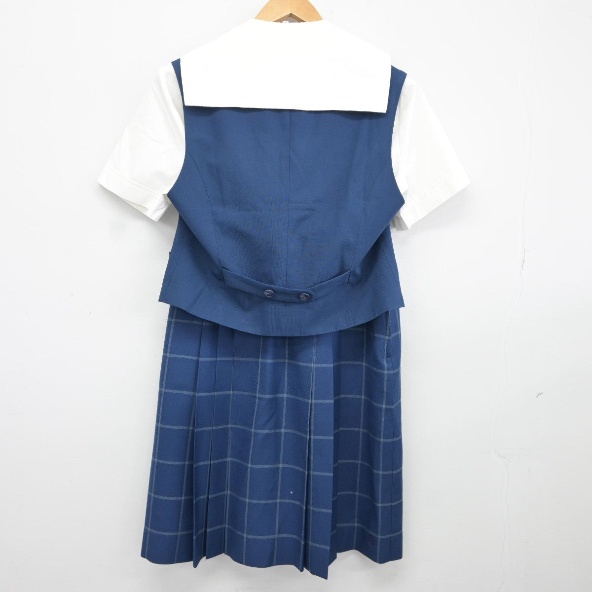 【中古】北海道 北見柏陽高等学校 女子制服 5点（ベスト・シャツ・シャツ・スカート）sf037680