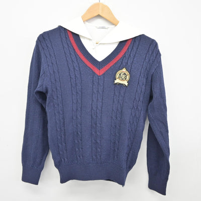 【中古】北海道 北見柏陽高等学校 女子制服 2点（ニット・シャツ）sf037682