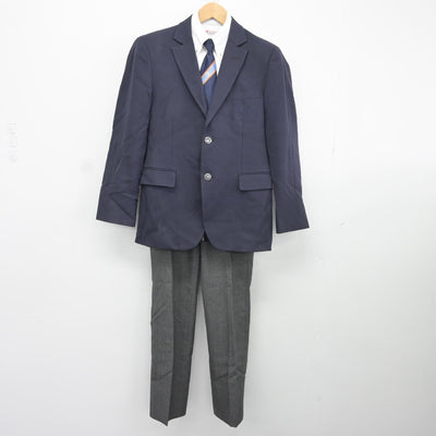 【中古】福岡県 中村学園三陽高等学校 男子制服 5点（ブレザー・シャツ・ズボン）sf037695