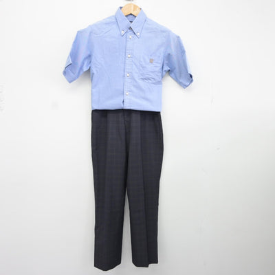 【中古】福岡県 福岡大学附属若葉高等学校 男子制服 3点（シャツ・ズボン）sf037700