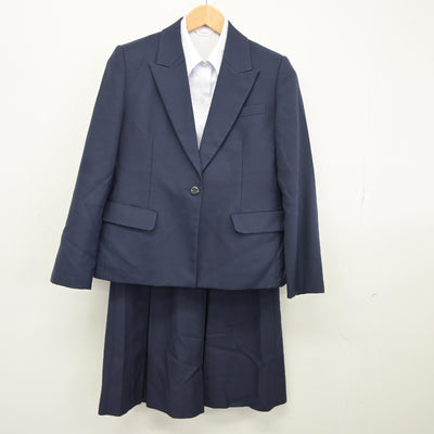 【中古】福岡県 福岡中央高等学校 女子制服 3点（ブレザー・シャツ・スカート）sf037703