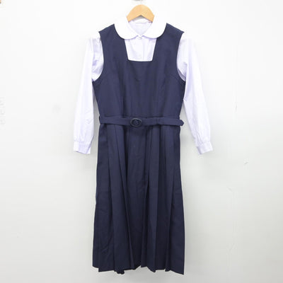 【中古】東京都 足立区立第十四中学校 女子制服 4点（ブレザー・シャツ・ジャンパースカート）sf037705