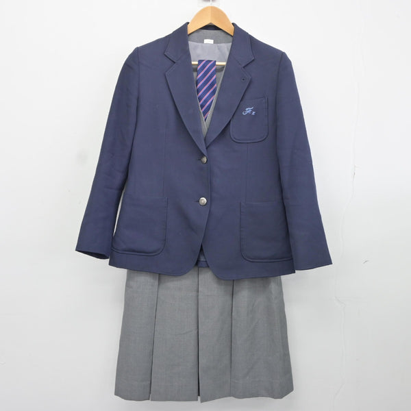 中古】東京都 福生第二中学校 女子制服 4点（ブレザー・ベスト