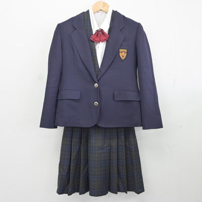 【中古】愛媛県 済美高等学校 女子制服 6点（ブレザー・シャツ・ベスト・スカート）sf037730