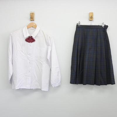 【中古】愛媛県 済美高等学校 女子制服 6点（ブレザー・シャツ・ベスト・スカート）sf037730