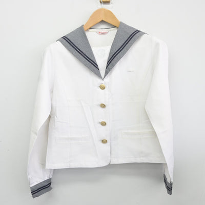 【中古】愛媛県 済美高等学校 女子制服 2点（セーラー服・ニット）sf037733