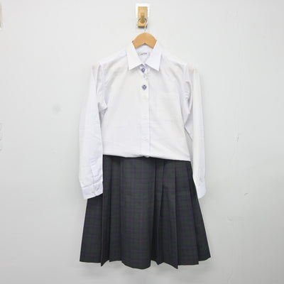 【中古】広島県 宮島工業高等学校 女子制服 2点（シャツ・スカート）sf037755