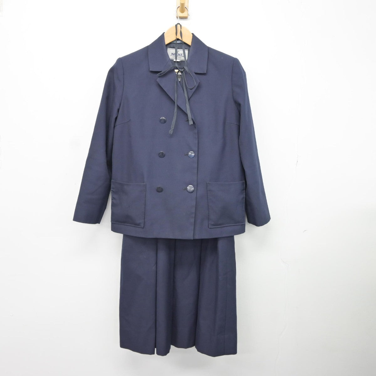 【中古】広島県 三和中学校 女子制服 3点（ブレザー・ジャンパースカート）sf037758