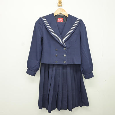 【中古】福岡県 柳南中学校 女子制服 2点（セーラー服・スカート）sf037779