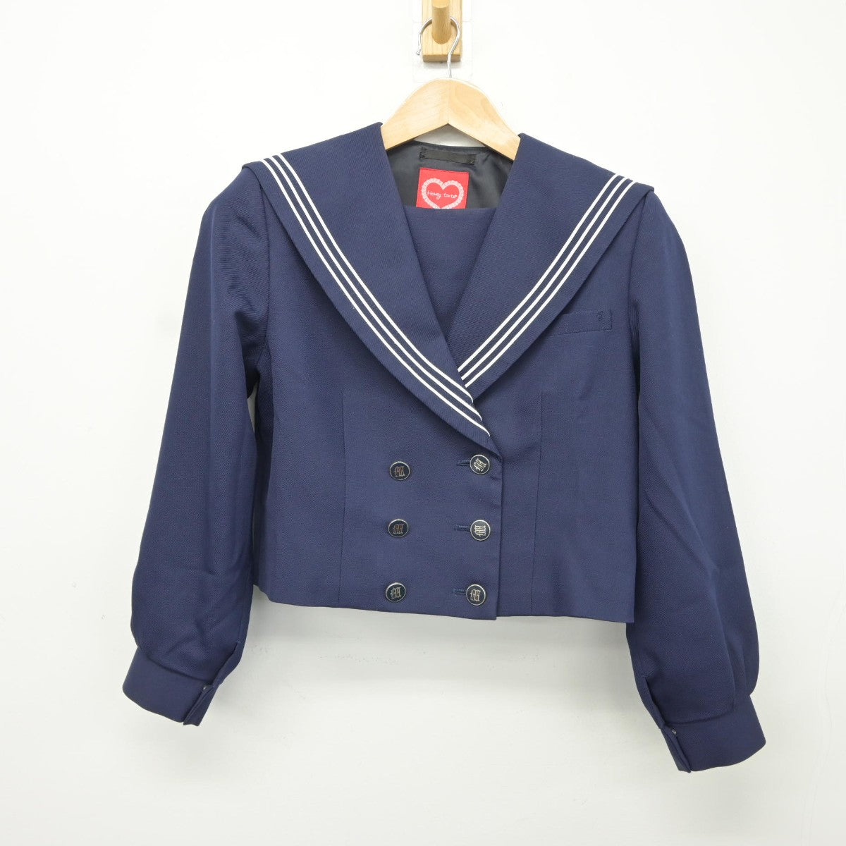 【中古】福岡県 柳南中学校 女子制服 2点（セーラー服・スカート）sf037779