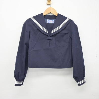 【中古】新潟県 湯沢中学校 女子制服 2点（セーラー服・スカート）sf037787